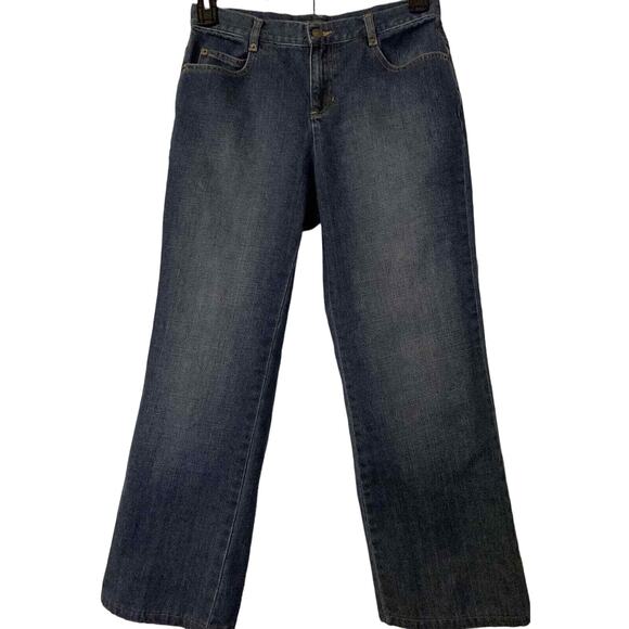 Liz Claiborne Distressed Bootcut Jeans 6 Women Cotton Stretch Y2K Style Bike - Picture 2 of 12